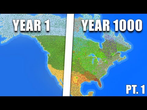 I Made Humans Populate North America For 1,000 Years (PT.1) - Worldbox