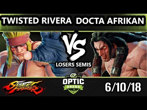 OpTic Arena 2018 SFV - TwistedRivera (Alex) Vs Docta Afrikan (Necalli) Street Fighter V Losers Semis