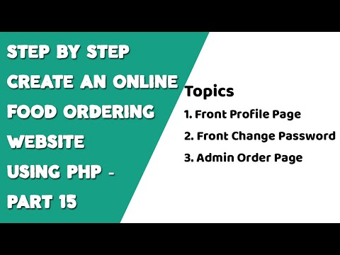 Step by step create an Online Food Ordering website using PHP Part 15
