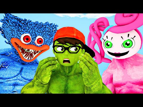 Can Nick Hulk Save the City from Hulk Huggy & Hulk Mommy - Scary Teacher 3D Nick & Tani Cartoon
