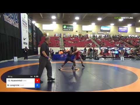2018 Marine Corps US Open/Senior Men's Greco-Roman 55 Rnd Of 16 - Sam Hazewinkel (Sunk) Vs. Britai