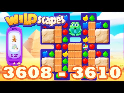 Wildscapes Level 3608 - 3610 HD Walkthrough 3 match puzzle | android | 3609 | GameGo Game | IOS