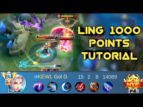 Ling tutorial 2023 | Last game to 1000 points | MOBILE LEGENDS
