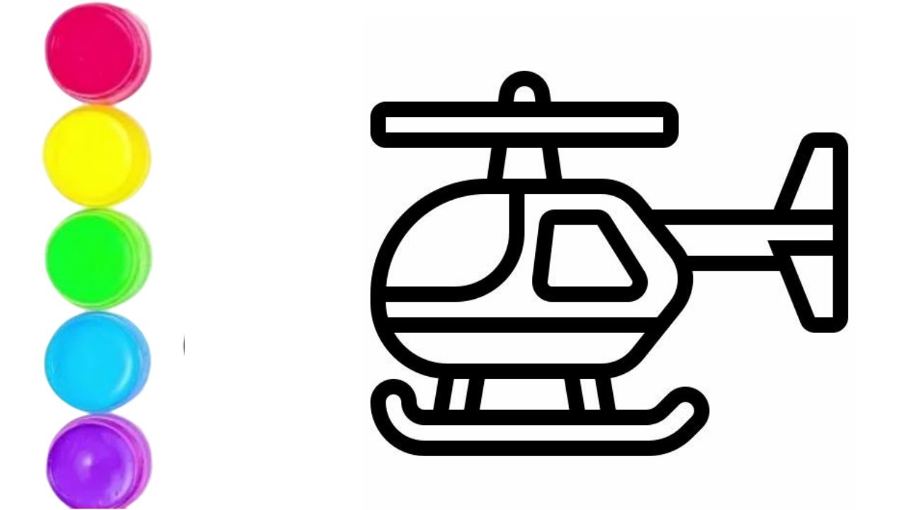 COMO DESENHAR UM HELICÓPTERO | DESENHAR E PINTAR 🚁