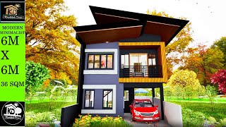 2 storey MODERN MINIMALIST 6Mx6M  36 SQM.