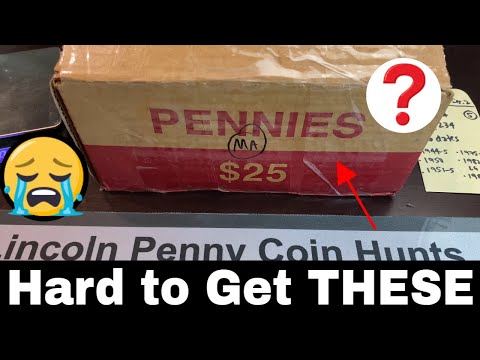 Coin Roll Hunting a Box of Pennies for Old Wheaties for My Penny Album