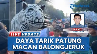 Patung Macan Putih Viral di Balongjeruk Kediri Kini Jadi Pusat Car Free Day, Dikunjungi Ribuan Warga