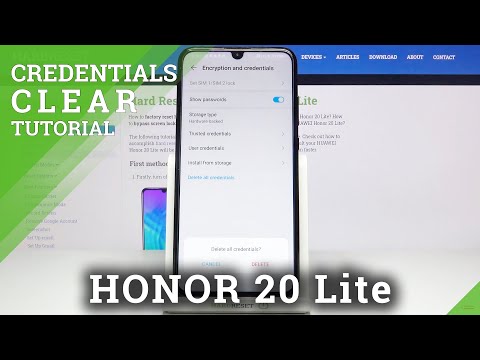 How to Clear Credentials on HUAWEI Honor 20 Lite - Remove All Licenses