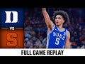 Duke Vs Syracuse Full Game Replay 2024 25 ACC Men S Basketball