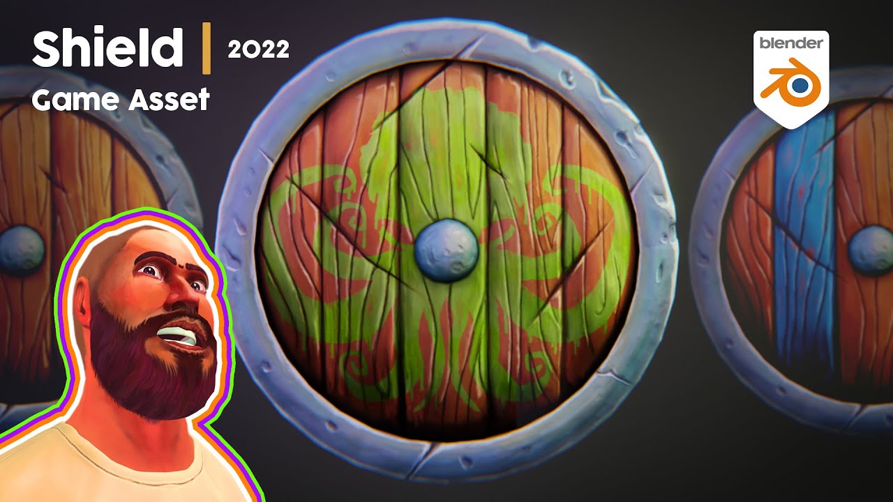 Stylizowana średniowieczna tarcza Model 3D