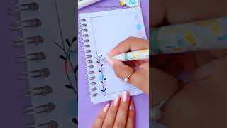 2 easy Border Designs || Assignment, Project, Notebook Cover Page Design #Shorts