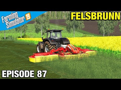 MOWING IN REVERSE Farming Simulator 19 Timelapse - Felsbrunn FS19 Episode 87