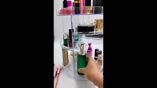 Otočný kozmetický organizér - čierny