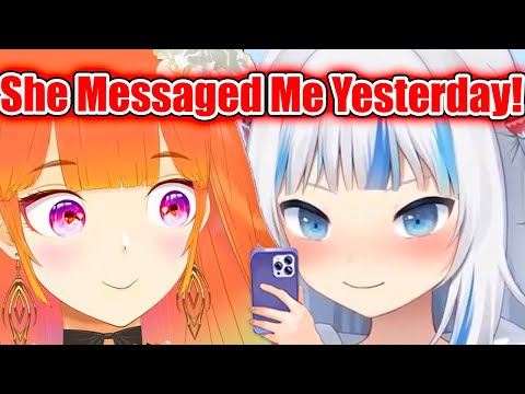 Kiara Gives a Small Update on Gura【Hololive EN】