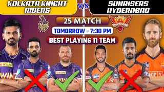 Sunrisers Hyderabad vs Kolkata Knight Riders Match 25 Playing 11 2022 • KKR vs SRH Playing 11 Today