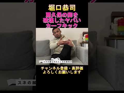 堀口恭司　扇久保博正 の脚を破壊したヤバいカーフキック　#rizin40　#shorts