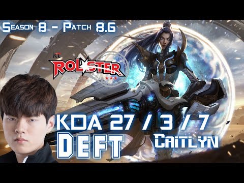 KT Deft CAITLYN vs EZREAL ADC - Patch 8.6 KR Ranked