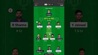 #india #afganistan #t20 #rohitsharma #viratkohli #dream11 #fantasy #team #cricket #icc #shorts