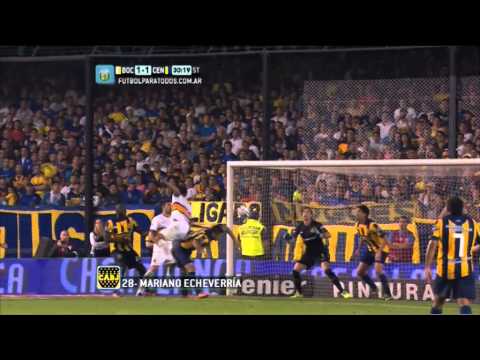 Gol Echeverría.  Boca 1 - Rosario Central 1. Fecha 11. FPT