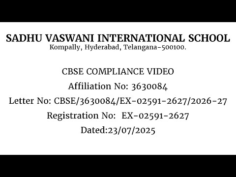Sadhu Vaswani International School, Hyderabad