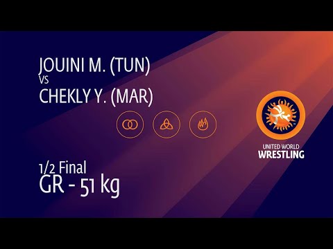 1/2 GR - 51 kg: M. JOUINI (TUN) v. Y. CHEKLY (MAR)