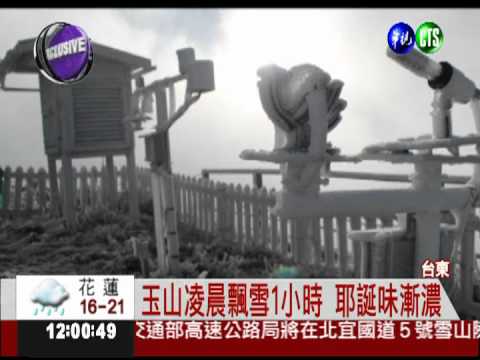 玉山再飄雪 獨家鳥瞰銀白世界!