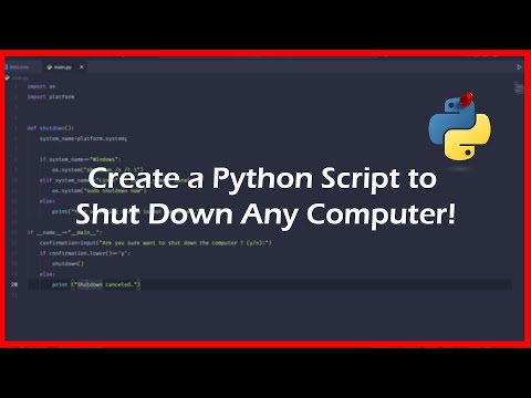 Create A Python Script To Shut Down Any Computer