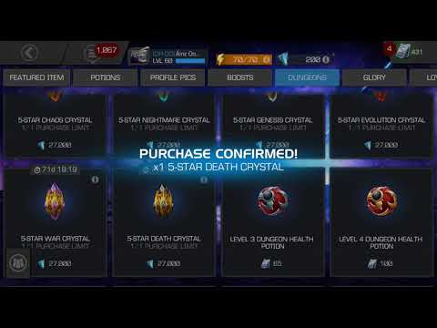 MCOC [Åinz] - 5 star death crystal opening. Can we get a Stark