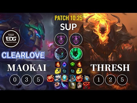 EDG Clearlove Maokai vs Thresh Sup - KR Patch 10.25