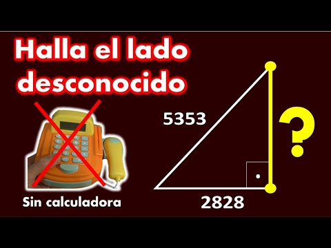 Truco aritmético. Hallar el lado de un triángulo rectángulo. No calculadora