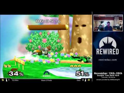 Rewired 2016 Melee Singles Wave 2 Pools - CL|Vitro (Fox) vs Oats (Sheik)