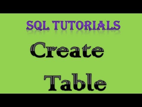 SQL 18 Creating table