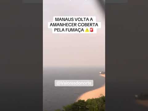🚨MANAUS VOLTA A AMANHECER COBERTA PELA FUMAÇA⚠️ #valoresdonorte #Manaus #Amazonas #Amazônia #Fumaça