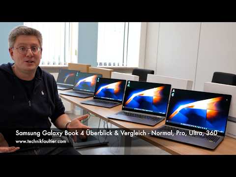 Samsung Galaxy Book 4 Überblick & Vergleich - Normal, Pro, Ultra, 360