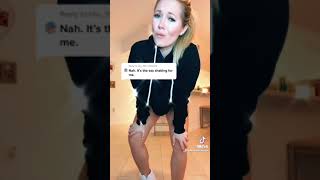 Hot Tiktok babe in do you want to see a white girl twirk dance