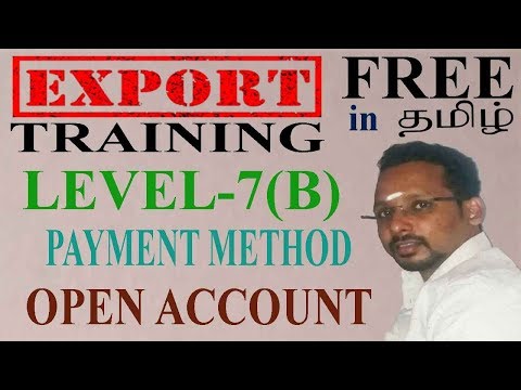 💯Payment Method - Open Account // Export Training in Tamil Video