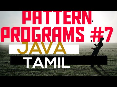 Pattern Program 7 Java Tamil
