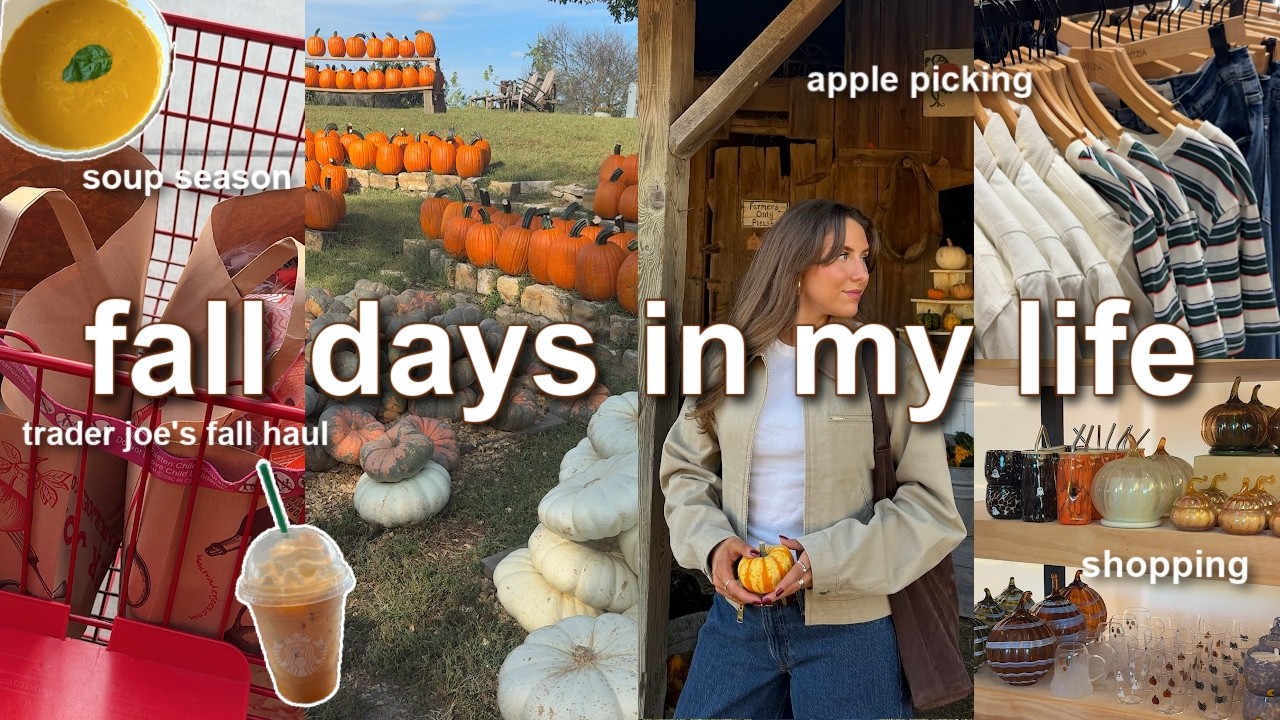 COZY SEPTEMBER VLOG 🍎🍁 apple picking, soup, trader joe’s fall haul, shopping, + more!