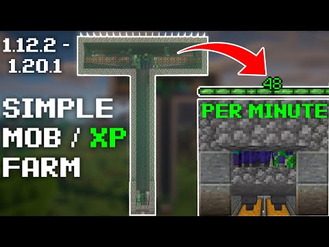 HOW TO BUILD A SIMPLE MOB EXPERIENCE FARM IN MINECRAFT 1.12.2 - 1.20.1