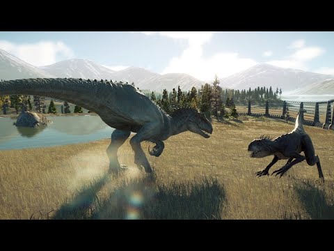 Indominus Rex Fights Scorpios Rex | Jurassic World Evolution 2