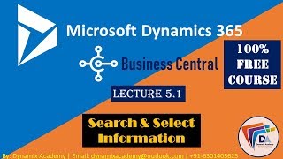 How to Search and Select Information in Microsoft Dynamics 365 Busines