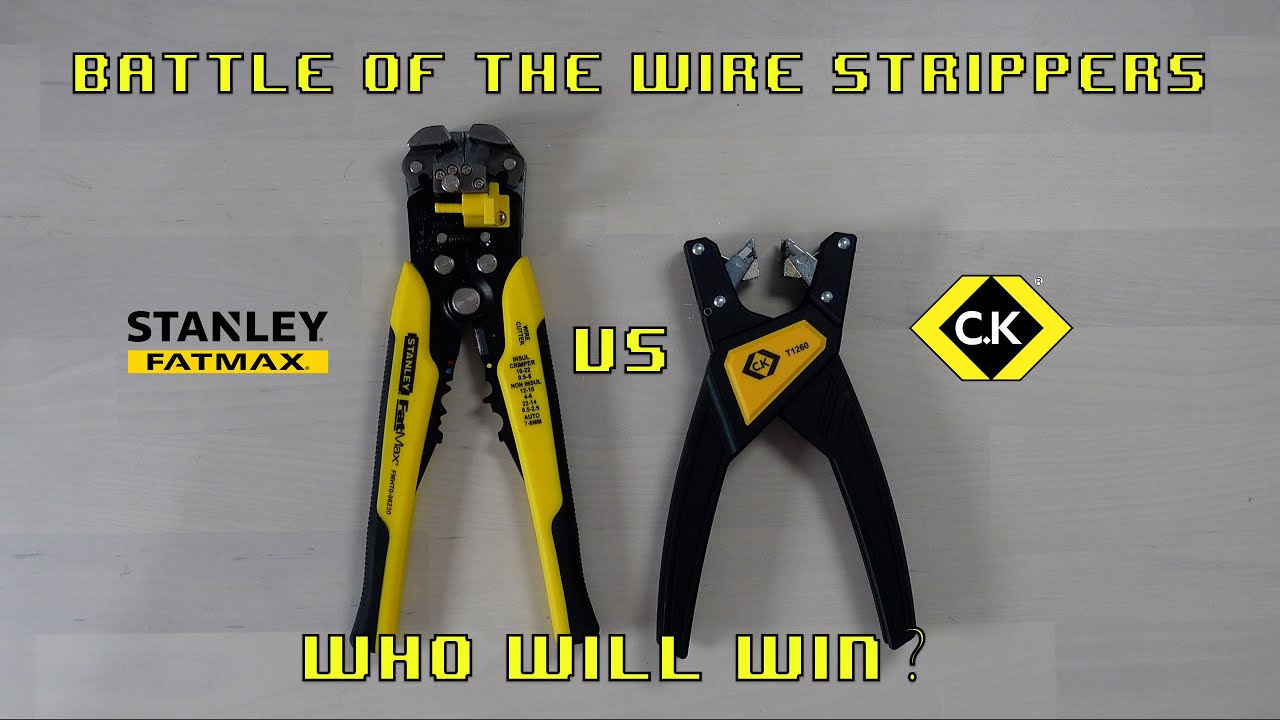 Watch video Battle of the Wire Strippers! Stanley Fatmax Automatic Wire Stripper vs. C.K Automatic Wire Stripper Now Battle of the Wire Strippers! Stanley Fatmax Automatic Wire Stripper vs. C.K Automatic Wire Stripper