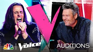 Todd Michael Hall&#39;s Huge Range on Foreigner&#39;s &quot;Juke Box Hero&quot; - Voice Blind Auditions