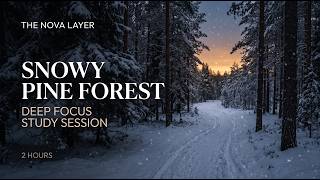 Snowy Pine Forest Study Session 🌲 | 2 Hours Deep Focus Winter Ambience