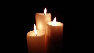 Trio of Burning Candles | Relaxing Ambience | Subtle Sound of Wind | 10 Hours