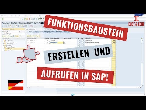 Funktionsbaustein erstellen und aufrufen in SAP [deutsch]