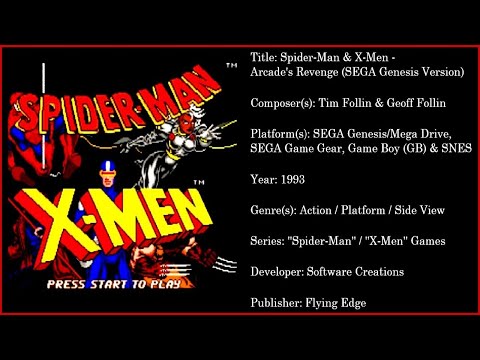Spider-Man & X-Men: Arcade's Revenge (SEGA Genesis) [Soundtrack in FULL HD & 320 KBPS]