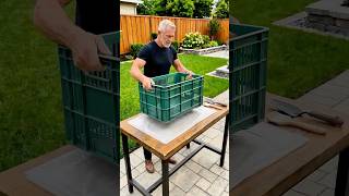 DIY Cement Planter Using a Wooden Crate That Looks Expensive 🪴✨