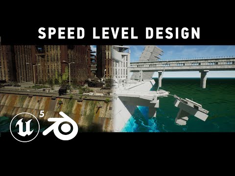 Apocalyptic City Speed Level Design | Unreal Engine 5 | Blender