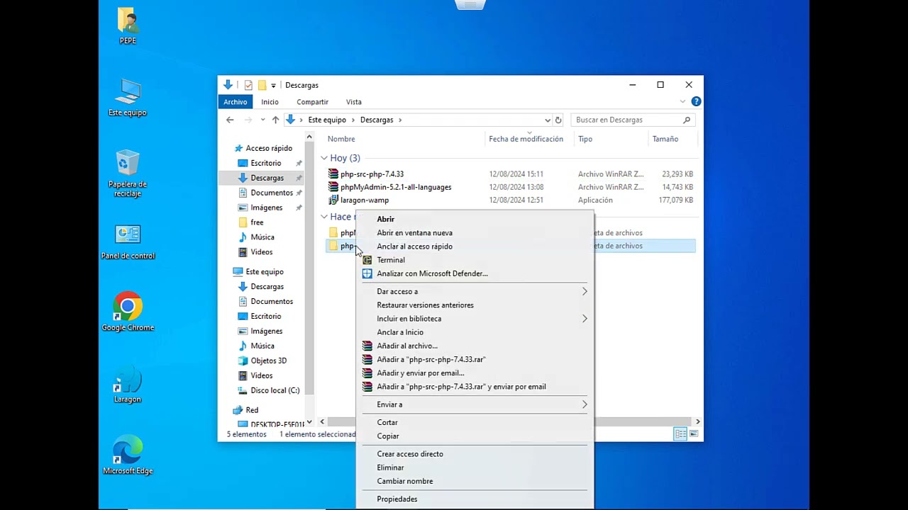 Instalación de Laragon, PhpMyAdmin y Sublime text
